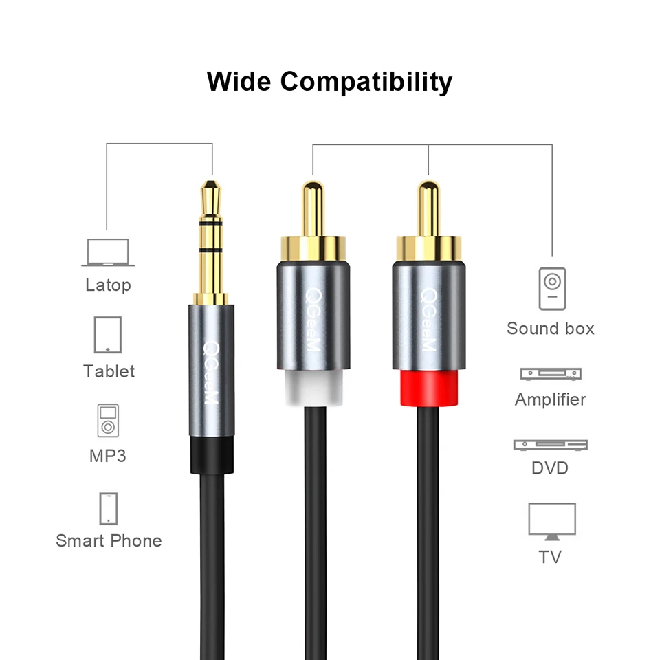 QGeeM RCA Cable 2RCA to 3.5 Au - Home Improvement Dvd 评论和价格