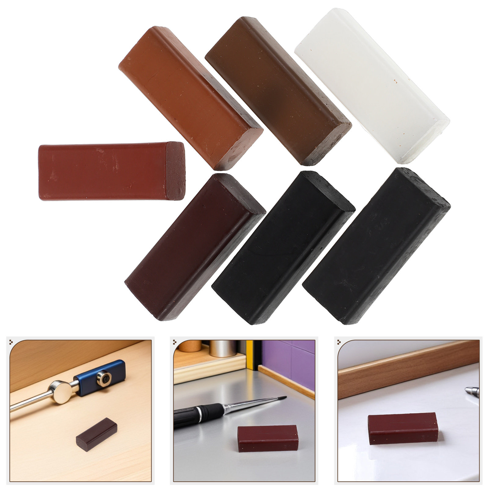 7Pcs Wood Repair Wax Filler St - Wood Filler Stick 评论和价格