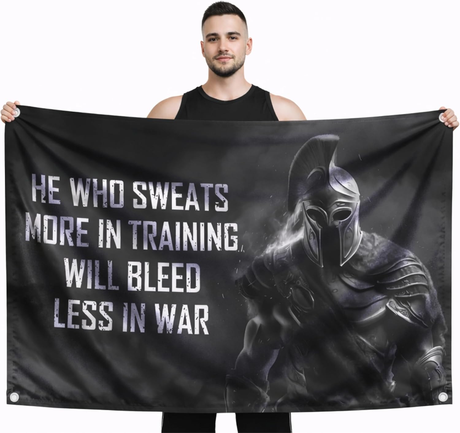 Motivational Spartan Flag - He - Home Improvement Quotes 评论和价格
