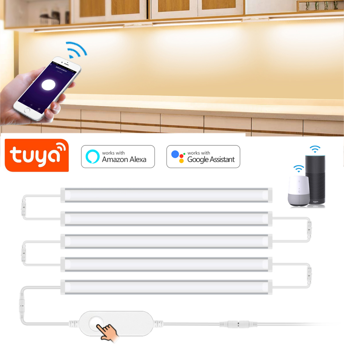 1-5 Pcs Kitchen Tuya Smart LED - Home Improvement Kitchen 评论和价格