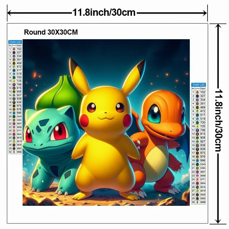 Cartoon Pokémon 5D DIY Diamond - Home Improvement Kids 评论和价格