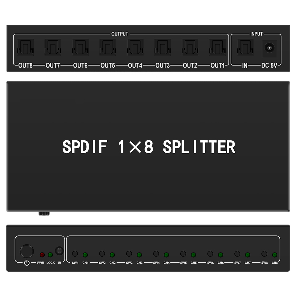 Optical Audio Splitter,1 in 8  - Home Improvement Dvd 评论和价格
