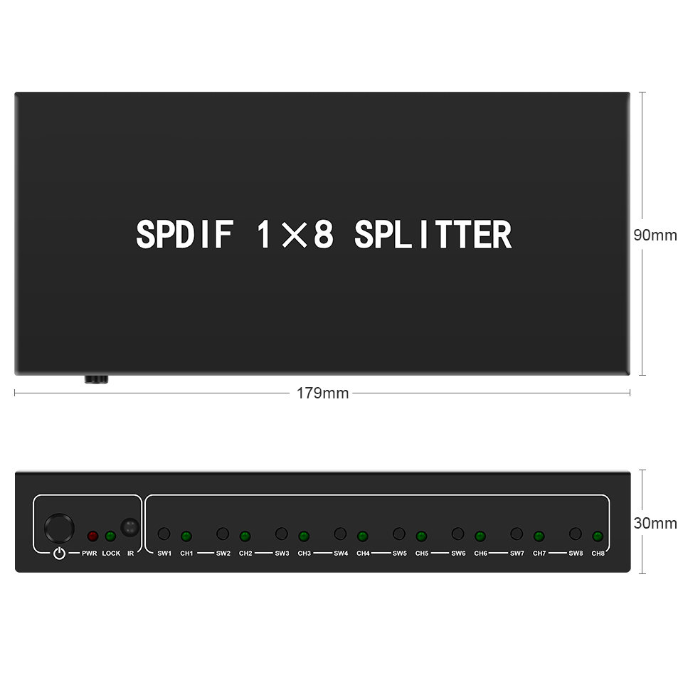 Optical Audio Splitter,1 in 8  - Home Improvement Dvd 评论和价格