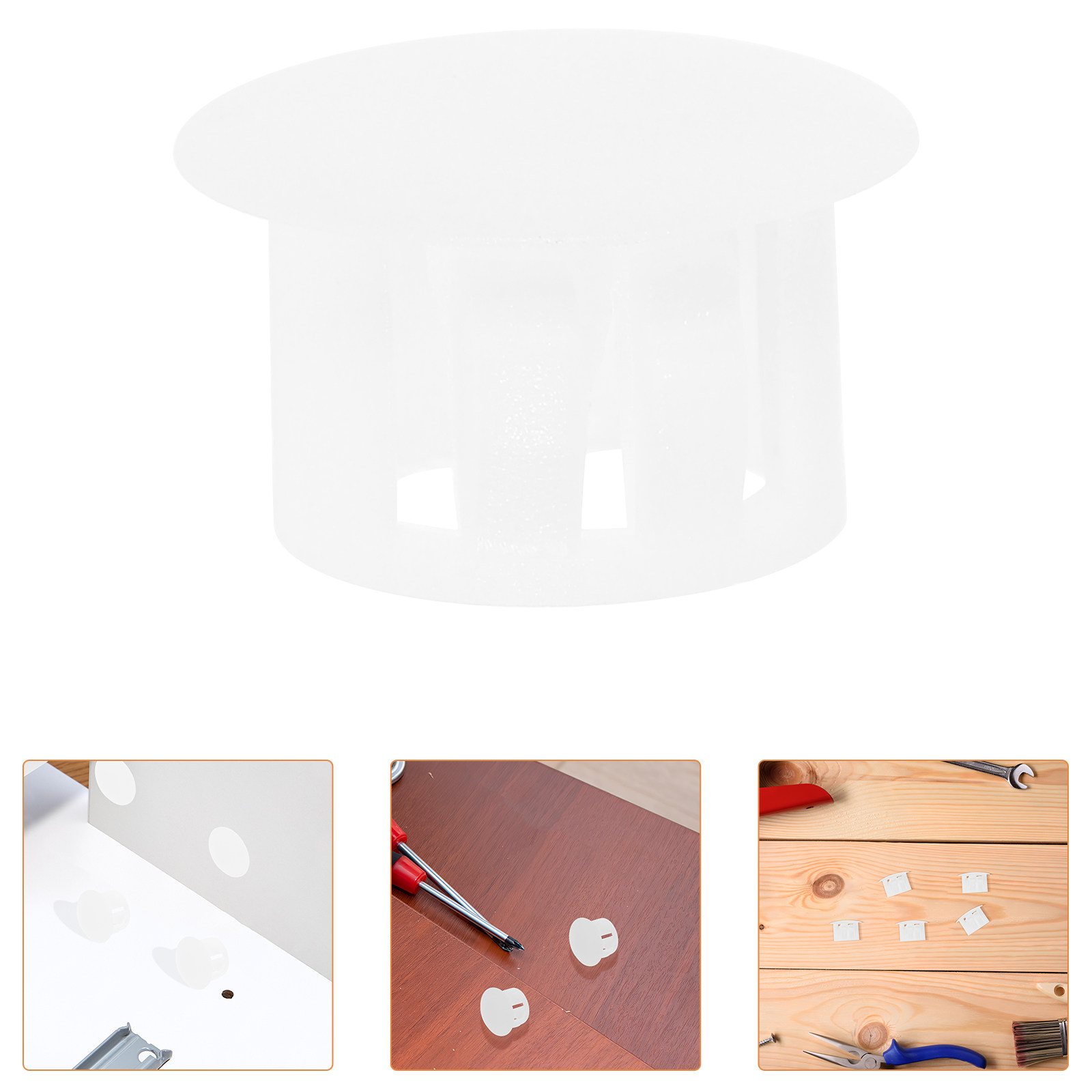 100Pcs White Plastic Hole Plug - Home Improvement Ending 评论和价格